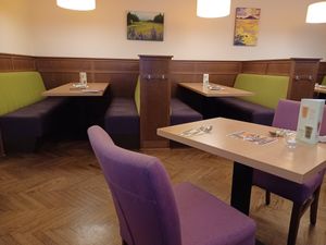 Interior at Napfényes Restaurant & Confectionery in Budapest