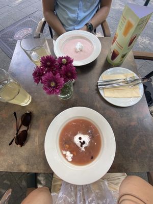 Fruit soup  at Napfényes Restaurant & Confectionery in Budapest