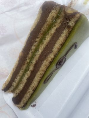 Marzipan Mozart cake   at Napfényes Restaurant & Confectionery in Budapest