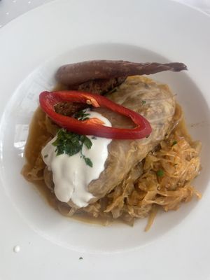 Stuffed cabbages   at Napfényes Restaurant & Confectionery in Budapest