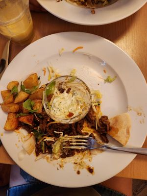 gyro platter (again, i was hungry!) at Napfényes Restaurant & Confectionery in Budapest