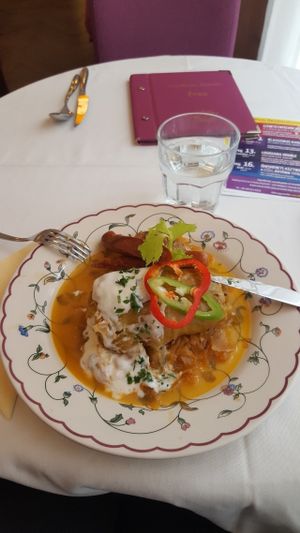 The stuffed cabbage at Napfényes Restaurant & Confectionery in Budapest