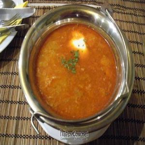 Goulash soup at Napfényes Restaurant & Confectionery in Budapest