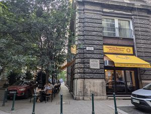 Sit outside at Napfényes Restaurant & Confectionery in Budapest