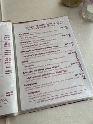   at Napfényes Restaurant & Confectionery in Budapest