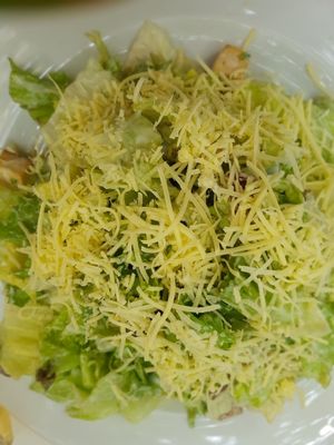 ceasar salad at Napfényes Restaurant & Confectionery in Budapest