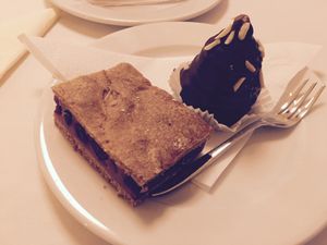 sour cherry cake   at Napfényes Restaurant & Confectionery in Budapest