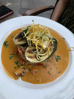Risotto with cheese sauce   at Napfényes Restaurant & Confectionery in Budapest