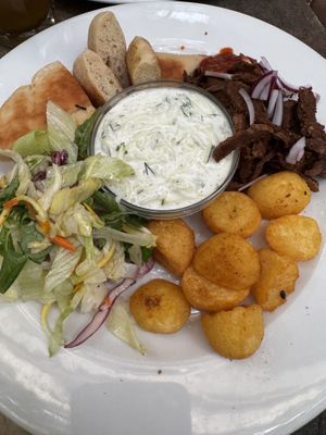 Gyro Platter  at Napfényes Restaurant & Confectionery in Budapest