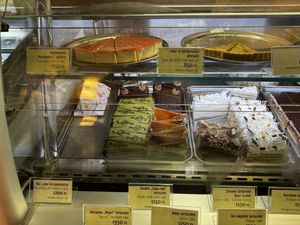 Some of the delicious desserts   at Napfényes Restaurant & Confectionery in Budapest