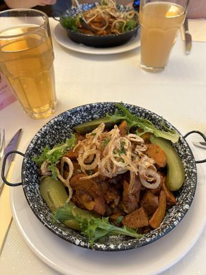 Seitan Roast à la Brasov at Napfényes Restaurant & Confectionery in Budapest