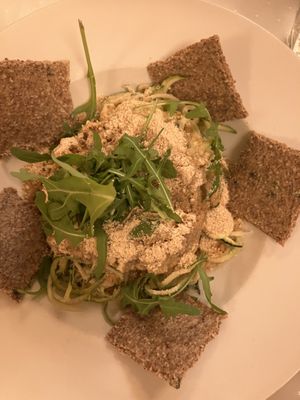 Zucchini pasta  at Napfényes Restaurant & Confectionery in Budapest