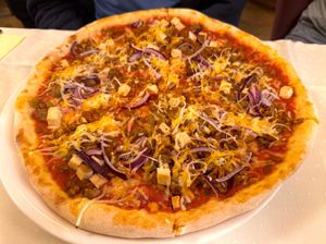 Coal Burner Pizza at Napfényes Restaurant & Confectionery in Budapest