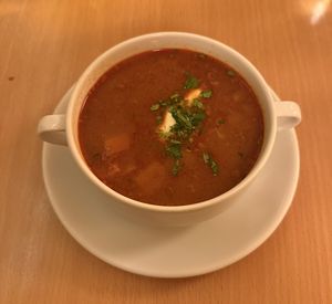 Goulash  at Napfényes Restaurant & Confectionery in Budapest