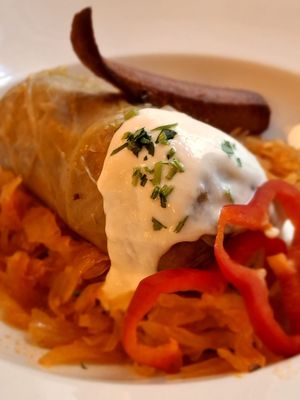 Stuffed cabbage   at Napfényes Restaurant & Confectionery in Budapest