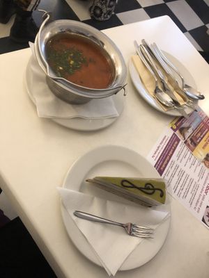 weird combo  at Napfényes Restaurant & Confectionery in Budapest