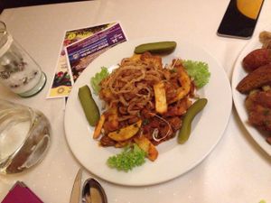 Seitan a la Brasov at Napfényes Restaurant & Confectionery in Budapest