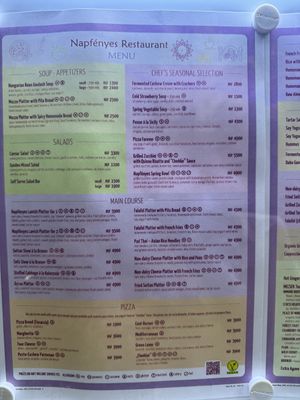   at Napfényes Restaurant & Confectionery in Budapest