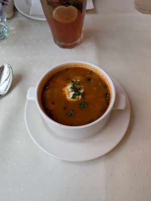 Small goulash: 3/5 Ok but didn't really taste like goulash.
 at Napfényes Restaurant & Confectionery in Budapest