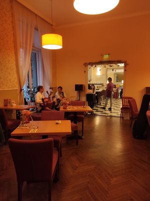 Inside at Napfényes Restaurant & Confectionery in Budapest