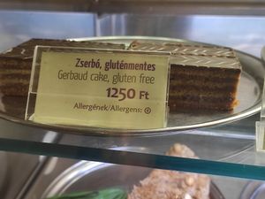 Vegan cakes at Napfényes Restaurant & Confectionery in Budapest