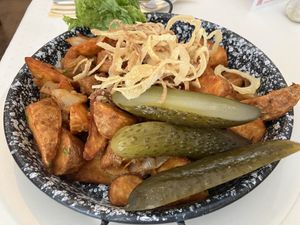 Seitan stew a la Brasov   at Napfényes Restaurant & Confectionery in Budapest