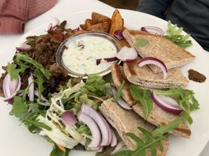 Gyros platter   at Napfényes Restaurant & Confectionery in Budapest