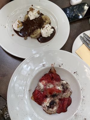 Tiramisu and Somlói  at Napfényes Restaurant & Confectionery in Budapest