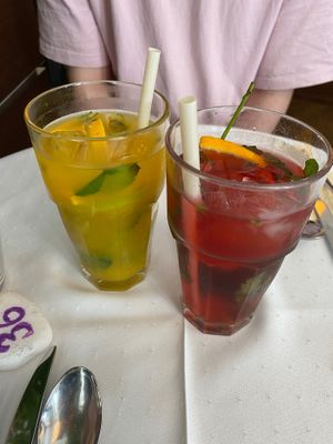 Virgin Cocktails at Napfényes Restaurant & Confectionery in Budapest