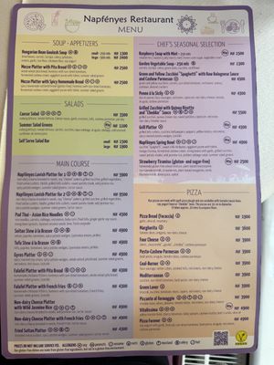   at Napfényes Restaurant & Confectionery in Budapest