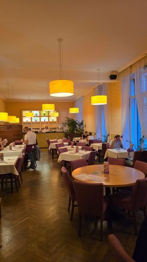 Part of the restauran at Napfényes Restaurant & Confectionery in Budapest