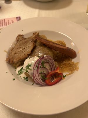 Stuffed cabbage à la Oliver  at Napfényes Restaurant & Confectionery in Budapest