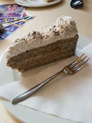 poppyseed cake!  at Napfényes Restaurant & Confectionery in Budapest