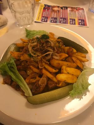 Seitan roast a la brasov with ratatouille  at Napfényes Restaurant & Confectionery in Budapest