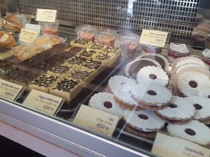 More sweets then I can comprehend at Napfényes Restaurant & Confectionery in Budapest