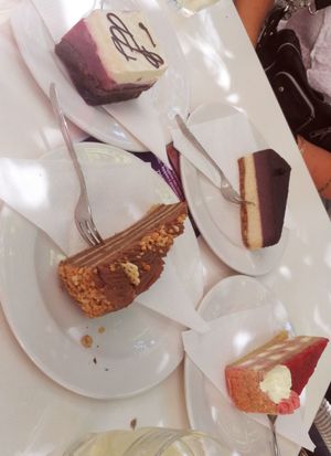 Vegan cakes at Napfényes Restaurant & Confectionery in Budapest
