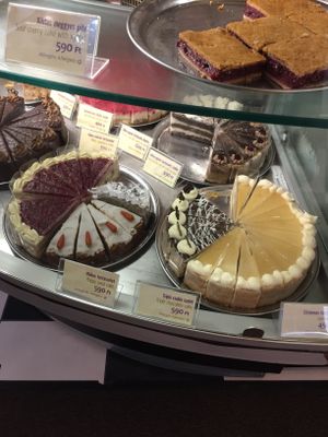 desserts at Napfényes Restaurant & Confectionery in Budapest