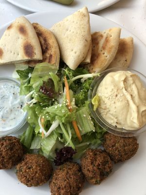 Felafel plate  at Napfényes Restaurant & Confectionery in Budapest