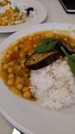 spicy curry at Napfényes Restaurant & Confectionery in Budapest