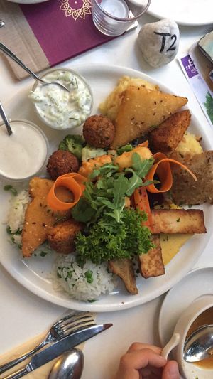 Vegan platter for 2 at Napfényes Restaurant & Confectionery in Budapest