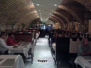 Inside Napfenyes Etterem in Budapest, Hungary. at Napfényes Restaurant & Confectionery in Budapest