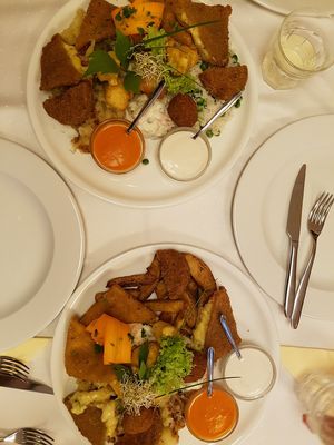 Mixed plate at Napfényes Restaurant & Confectionery in Budapest