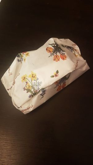 Cake take away. Cute wrapping paper. at Napfényes Restaurant & Confectionery in Budapest