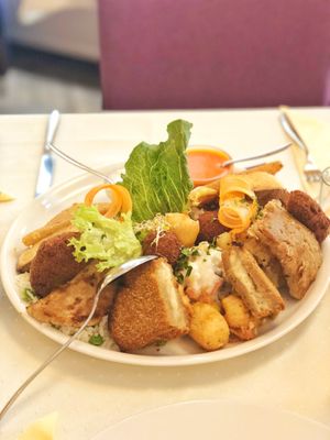 Sharing plate for two at Napfényes Restaurant & Confectionery in Budapest