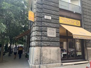 Outside at Napfényes Restaurant & Confectionery in Budapest
