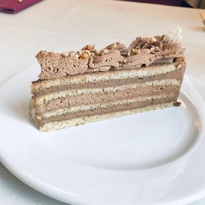 Peanut cake at Napfényes Restaurant & Confectionery in Budapest
