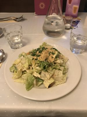 Caesar salad at Napfényes Restaurant & Confectionery in Budapest