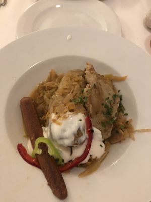 Stuffed cabbage (as good as my grandmas) at Napfényes Restaurant & Confectionery in Budapest