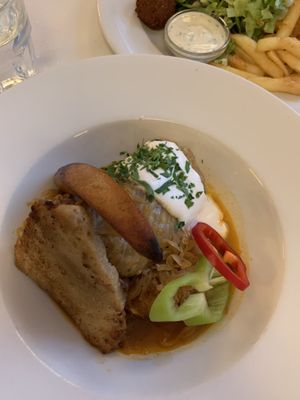 Roasted cabbage.  Good   at Napfényes Restaurant & Confectionery in Budapest