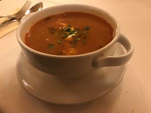 Vegan goulash  at Napfényes Restaurant & Confectionery in Budapest